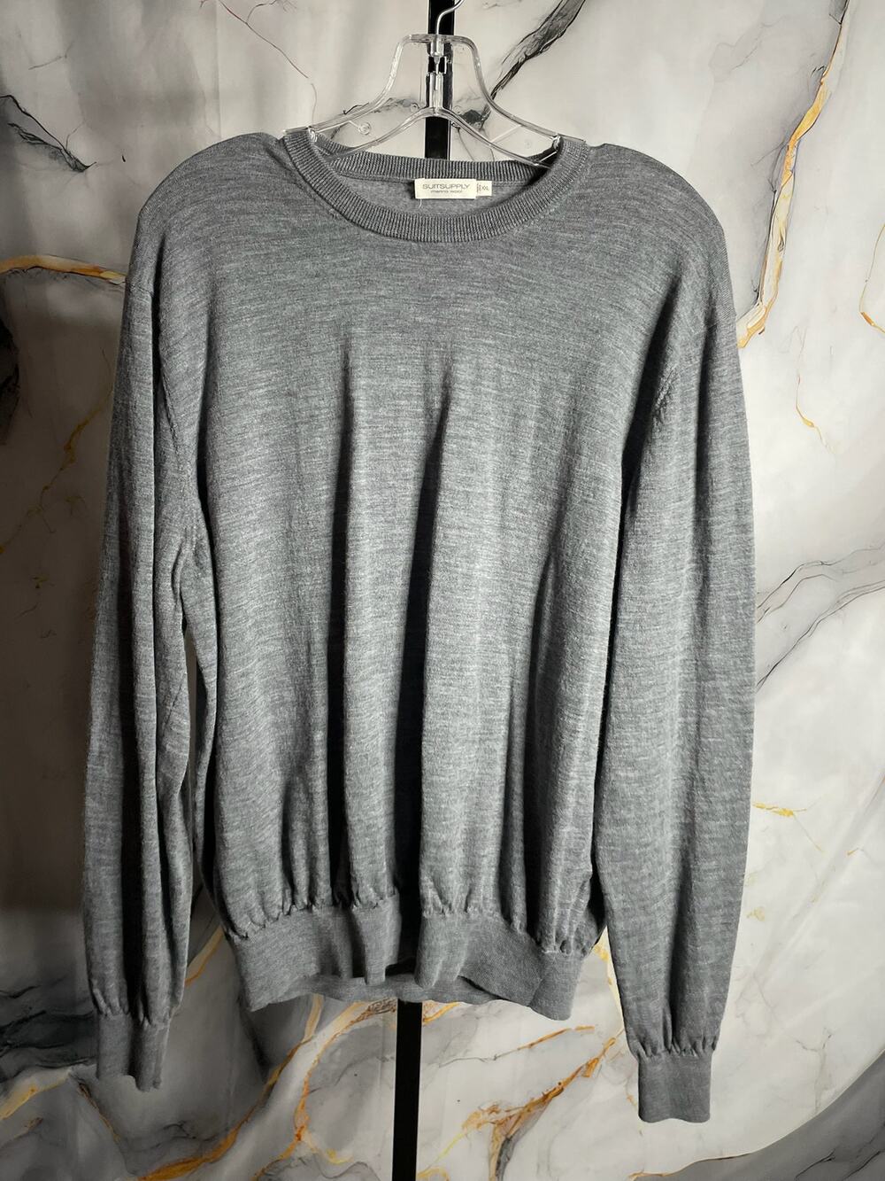 Suitsupply Merino Wool Grey Crewneck Sz. XXL/2XL